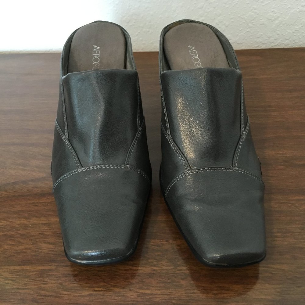 Aerosoles Women's Dressy Mules - grey, size 7.5 M